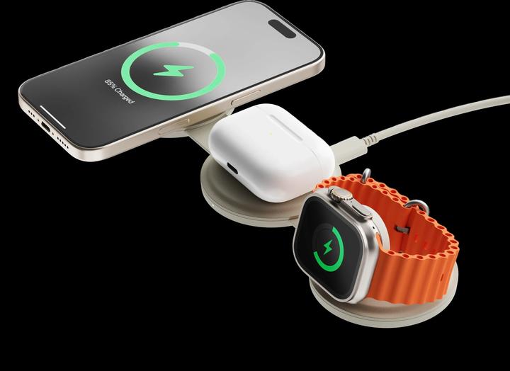 Produktbild Satechi OntheGo 3-in-1 Wireless Charger mit Qi2 (15 W)