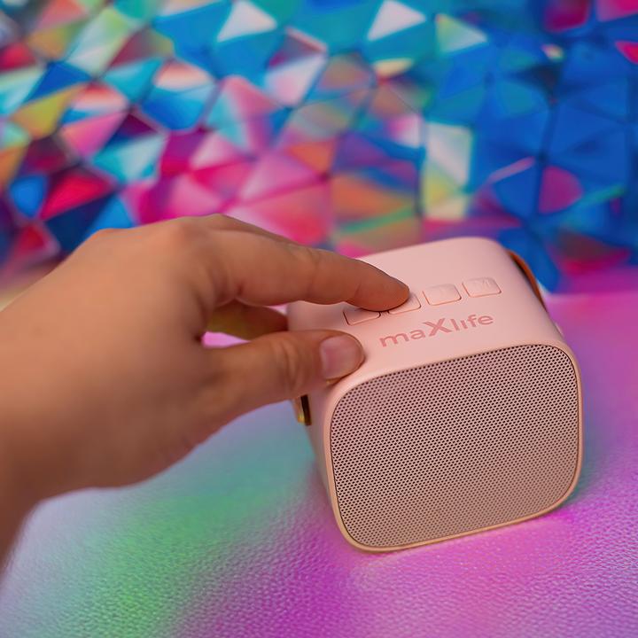 Actual product image Maxlife Bluetooth karaoke speaker MXKS-100 pink (5 h)