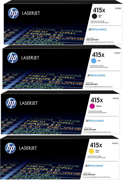 Label énergétique HP Original Toner 415X 4er Set LaserJet Enterprise M455 dn Pro MFP M454 M479 dw