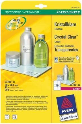 Image du produit Avery Étiquettes transparentes