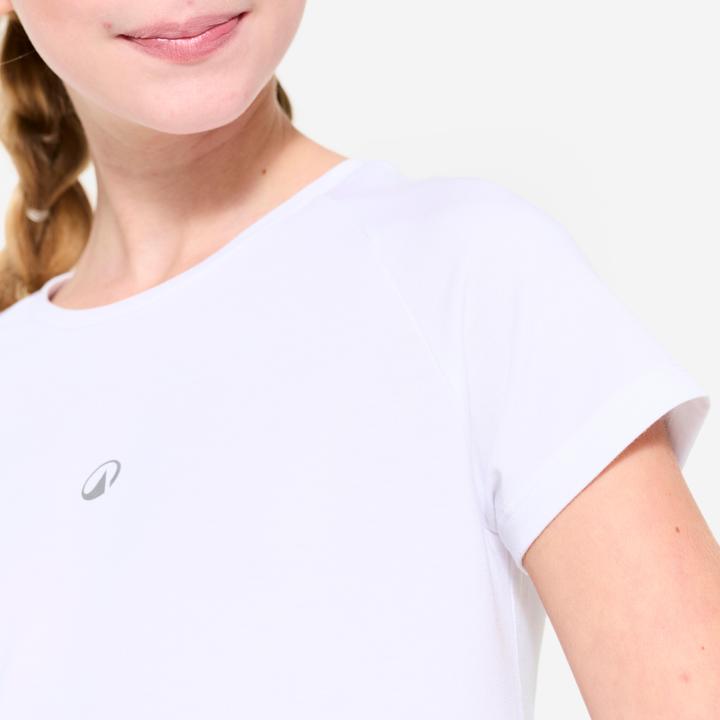 Actual product image Decathlon T-Shirt Kinder Mädchen atmungsaktiv - weiss