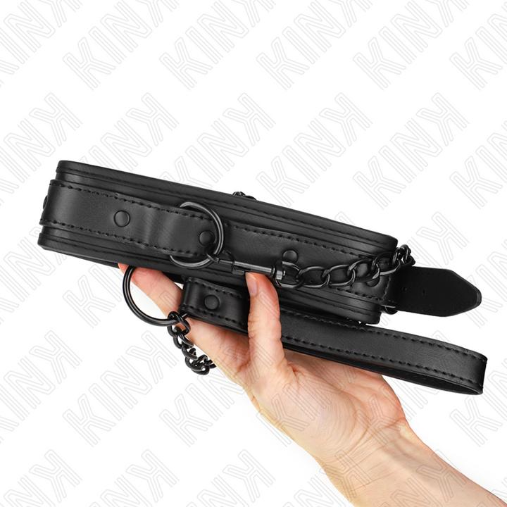 Actual product image Pipedream KINK - NEOPRENE BONDAGE NECK BAND MODEL 2 WITH BELT 78 CM ADJUSTABLE 37.5 X 49.5 CM