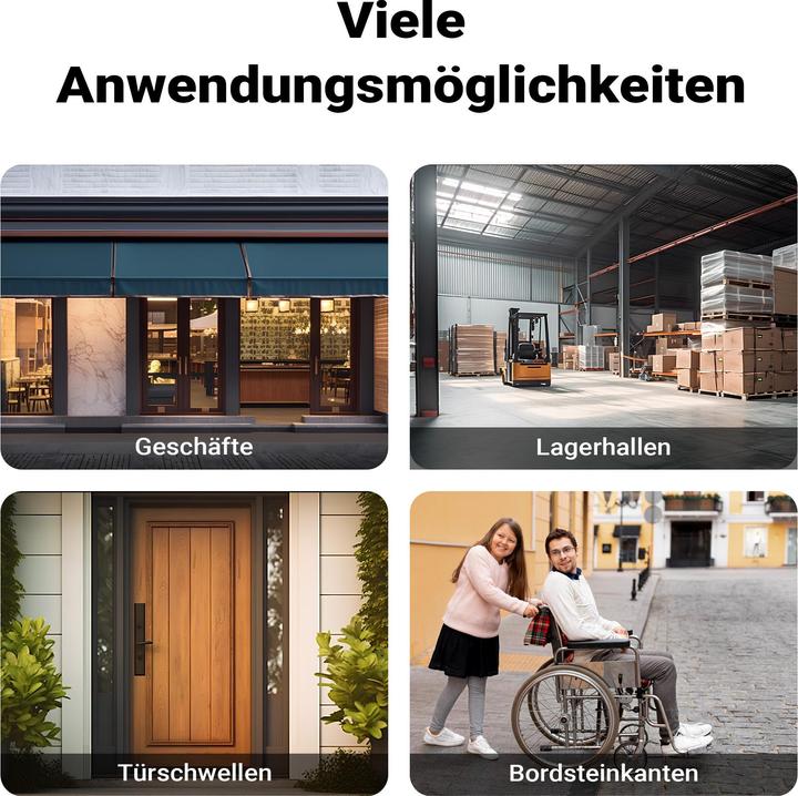 Produktbild Wiltec Schwellenrampe Gummi 902x533x89mm Rampe 50t Auffahrrampe Rollstuhl Auto