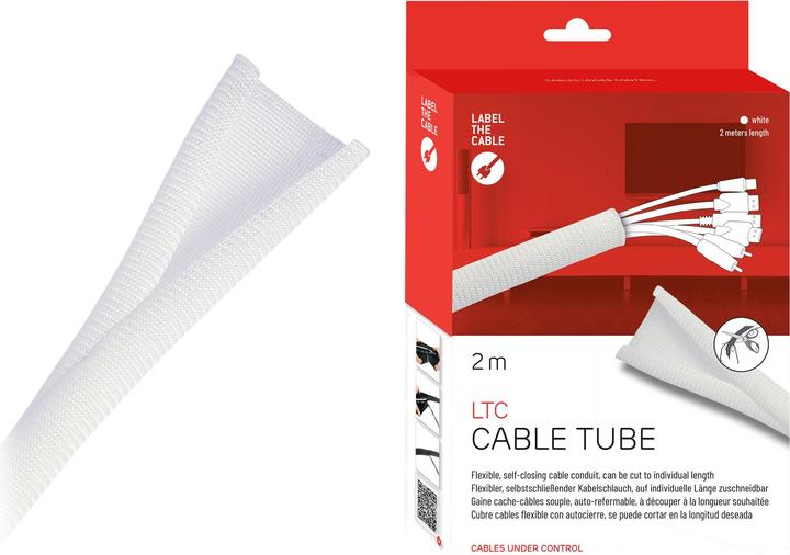 Image du produit Label-the-cable Organisateur de câbles Blanc 1 pièce (LTC 5120) (Gaines pour câbles, 200 cm)