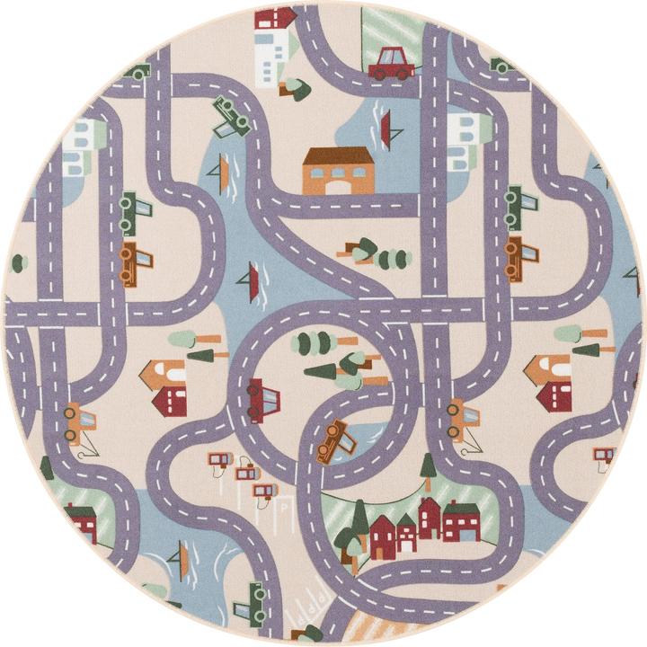 Snapstyle Kinder Spiel Strassenteppich Fun Town Rund