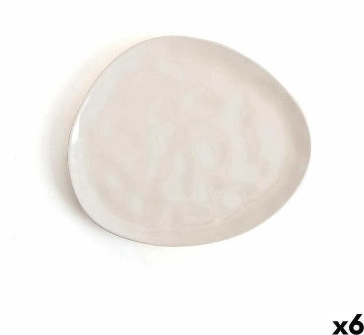 Produktbild Bidasoa Flacher Teller Cosmos Weiss aus Keramik 23 cm (6 Stück) (6 x)