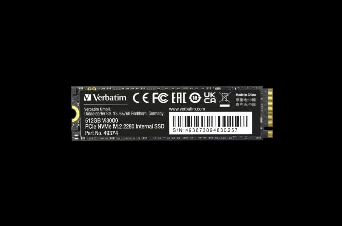 Productafbeelding Verbatim SSD Vi3000 PCIe NVMe M.2 (512 GB, M.2 2280)