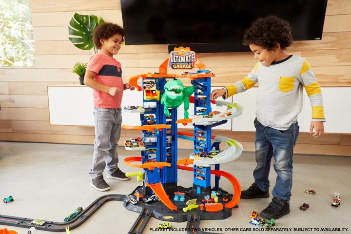 Actual product image Hot Wheels City Megacity Parking Garage with T-Rex Attack
