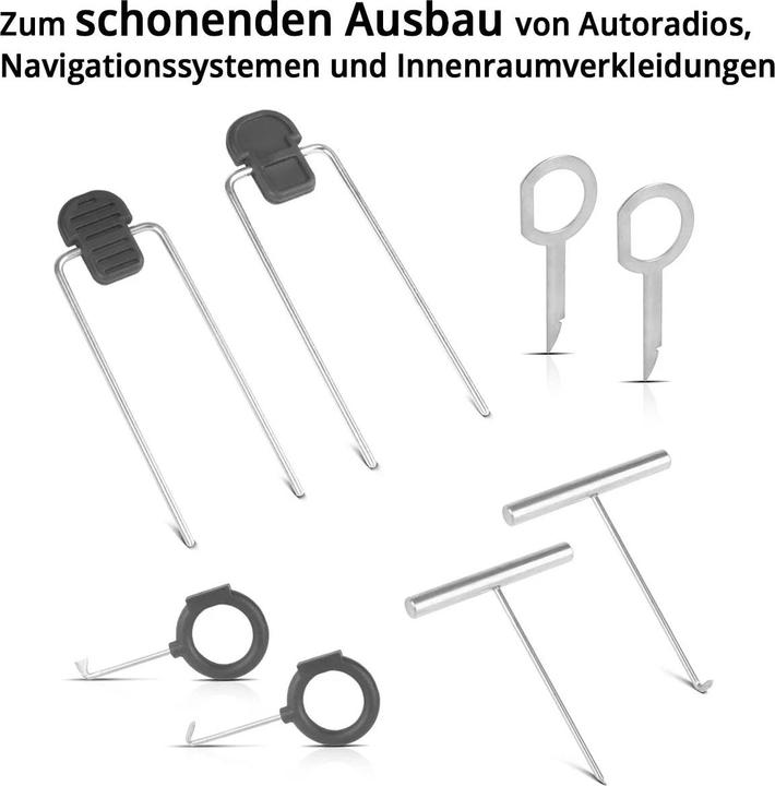 Produktbild Stahlwerk 2 x Kfz Radio Ausbauset 12-teilig Ausbauwerkzeug Demontage Werkzeug