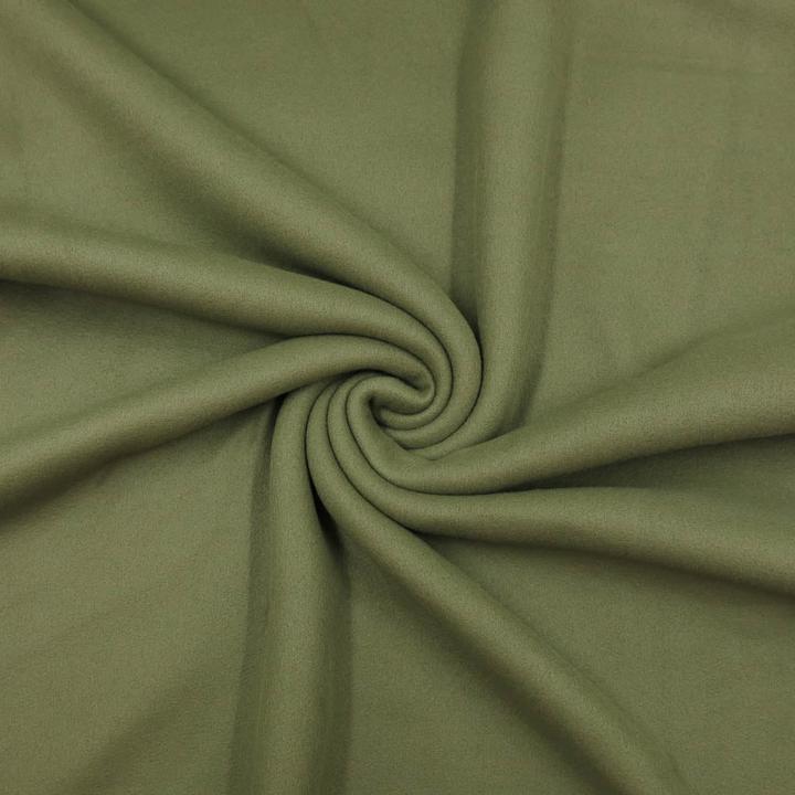 Actual product image Stoffrestposten Premium Fleece - Olive Green - Minimum selling quantity: 1 Meter