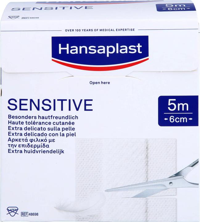 Produktbild Hansaplast Sensitive 5 m x 6 cm Pflaster, 1 St. Pflaster (1 x)