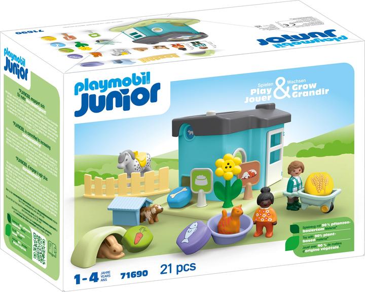 Image du produit Playmobil Pension pour animaux avec distributeur de nourriture (71690, Playmobil 1.2.3)