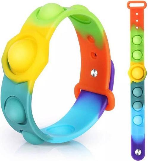 Kögler Plopp Up Spielzeug, Push-Pop-Regenbogen-Armband, Fidget-Toy, 24,5x3,2cm