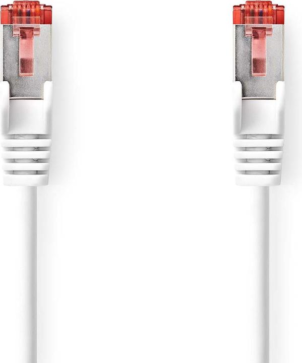 Produktbild Nedis Cat 6a Kabel | S/FTP | RJ45 Stecker | RJ45 Stecker | 0.50 m | Snagless | Rund | LSZH | Weiss | (S/FTP, CAT6a, 0.50 m)