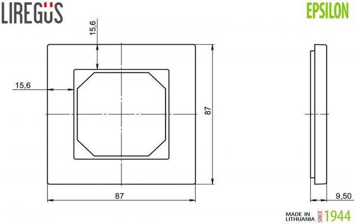 Actual product image Liregus 1-Way Frame White Glass