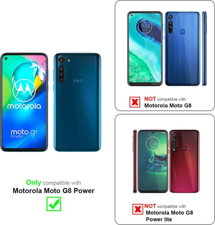 Produktbild Cadorabo Vollbild Displayschutzglas (3 Stück, Motorola Moto G8 Power)