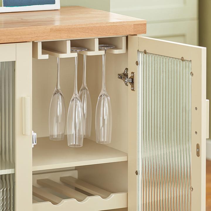 Produktbild SoBuy Sideboard mit 2 Glastüren (120 x 40 x 90 cm)