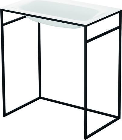 Produktbild Bette Rahmengestell fr Waschtisch Lux Shape Q010 60x49,5 cm schwarz matt ohne Waschtisch (495 mm, 600 mm)