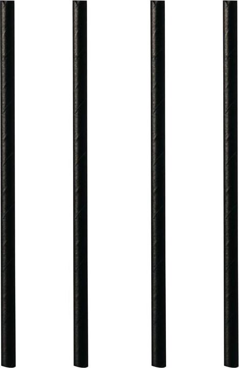 Produktbild Papstar Cocktail Trinkhalm schwarz 7mm (500 x)