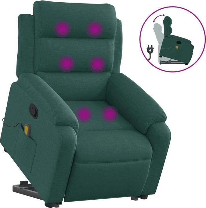 Actual product image VidaXL Massage chair with stand-up aid fabric
