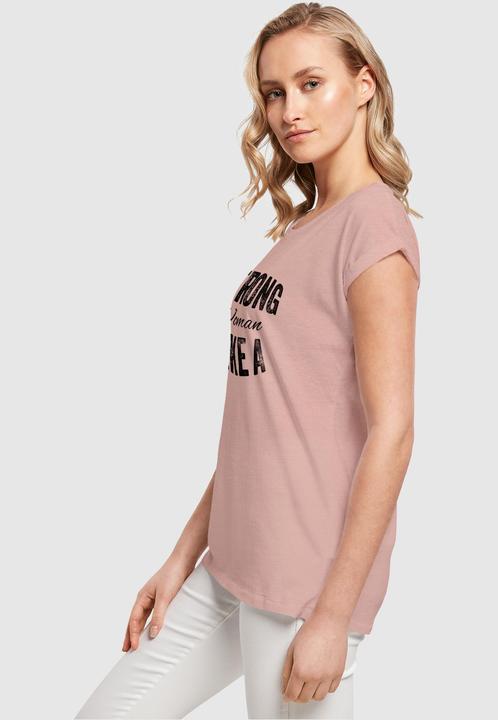 Produktbild Merchcode Ladies WD - Strong Like A Woman Extended Shoulder Tee - 113565 (XS)