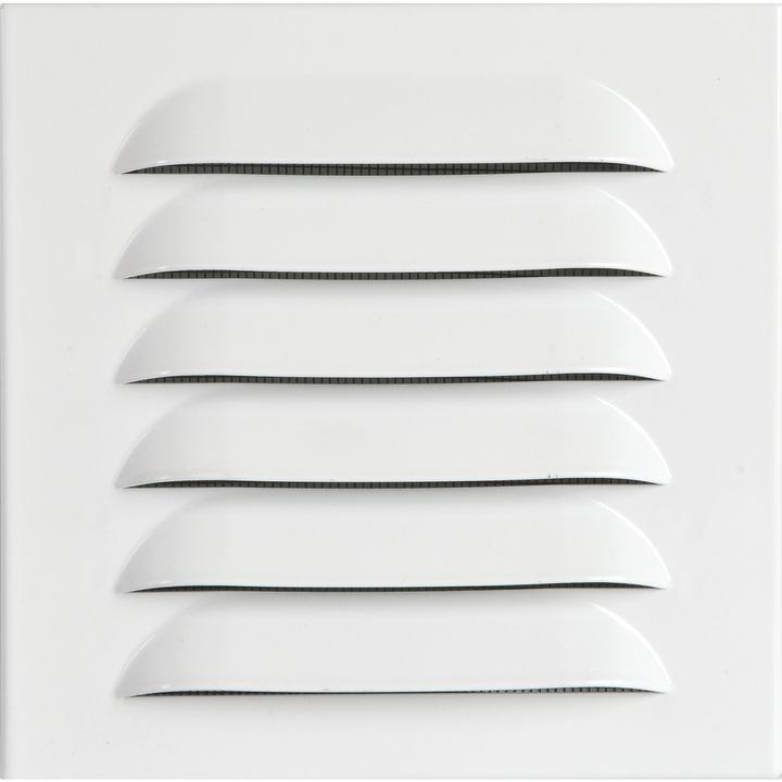 Produktbild Upmann Wetterschutzgitter eckig mit Einbaurahmen/Klemmfeder 140x140 mm weiss (140 x 140 mm)