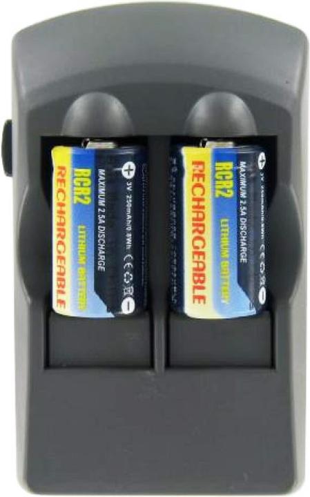 Actual product image AccuCell CR2 Charger Li-ion, CR-2 Charger incl. 2x CR2 Battery
