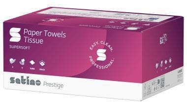 Produktbild Magni Satino by WEPA Prestige Handtuchpapier - 276640 - PT3-kompatibel - 3000 Blatt - 2-lagig - Zellstoff (20 x)
