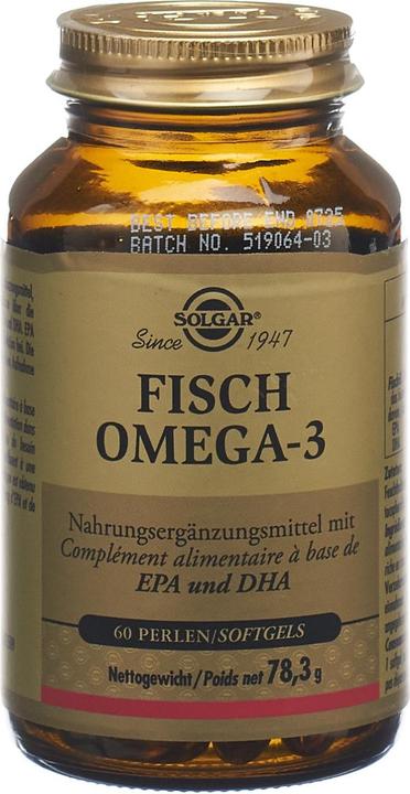 Produktbild Solgar Fisch Omega-3 Perlen (neu) (60 Stück, Kapseln, 241 g)