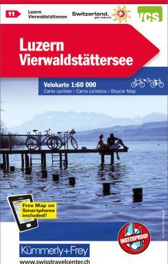Produktbild Velokarte 1:60'000 259024119 Luzern-Vierwaldstättersee (Deutsch, Französisch, Italienisch, Englisch, Hallwag Kümmerly+Frey AG, 2021)