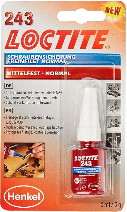 Loctite Schraubensicherung 243 (20 g, 5 ml)