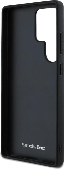 Actual product image Mercedes Leather Curved Stitches Case for Samsung Galaxy S25 Ultra - Black (Samsung Galaxy S25 Ultra)