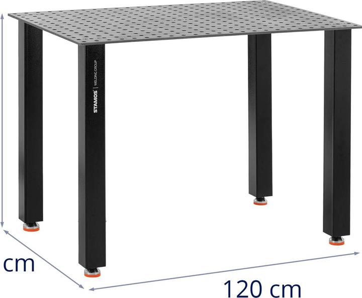 Produktbild Stamos Schweisstisch Lochplatte Lochtisch Schweissen höhenverstellbar 100 kg 80 x 120 cm