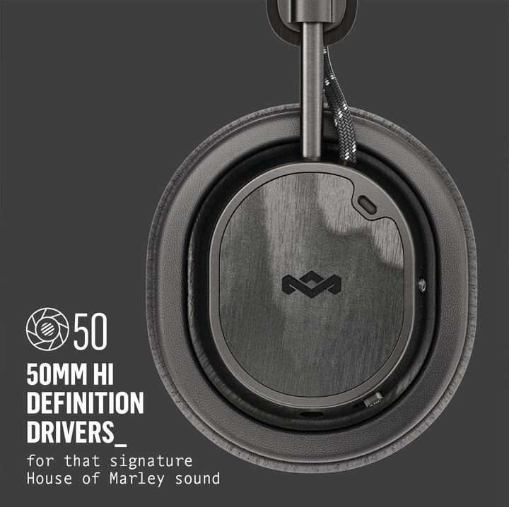 Image du produit House of Marley Casque Bluetooth supra-auriculaire Exodus avec contrôle actif du bruit (ANC, 30 h, Filaire, Sans fil)