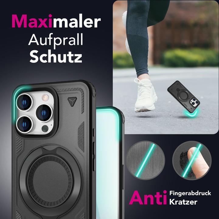 Image du produit Nalia Stormguard - Stossfeste MagSafe Panzer Hülle mit Ring - Military Kickstand Cover (Apple iPhone 16 Pro Max)