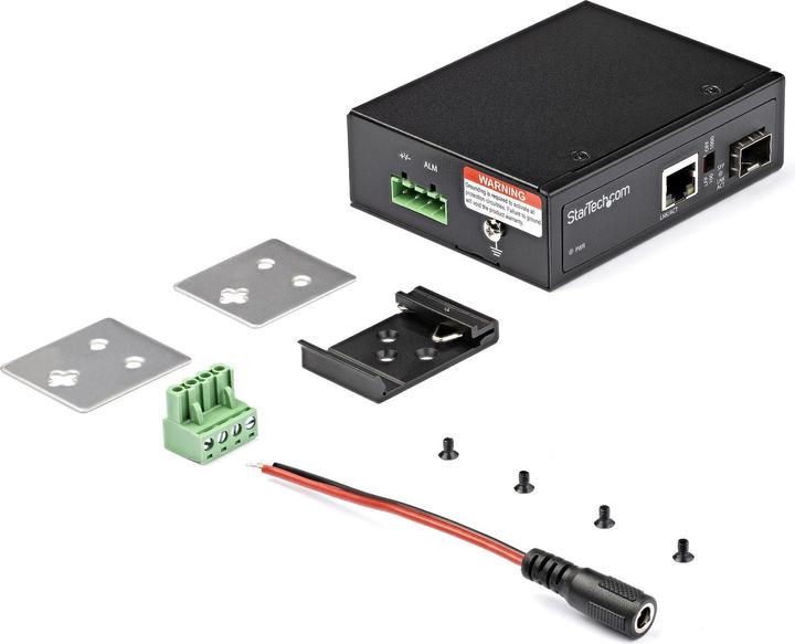 Actual product image StarTech Industrial Media Converter - 1 Gbit/s Media Converter FO Copper - Singlemode-/M