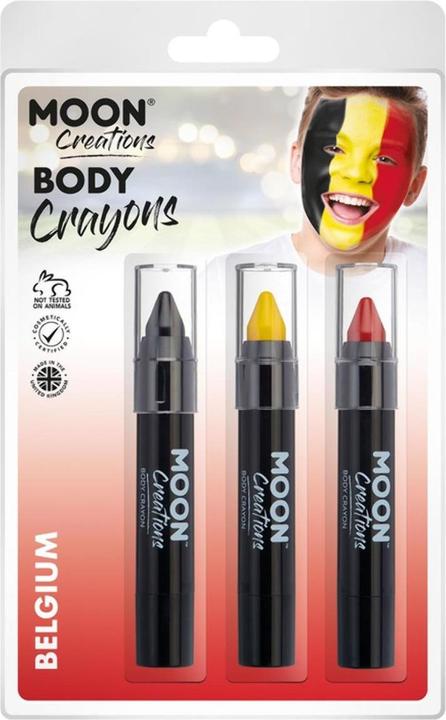 Produktbild Moon Creations Wachsmalstifte Gesichtsmalerei Logo (Schwarz/Gelb/Rot)