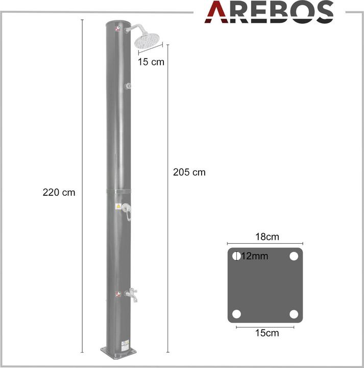 Produktbild Arebos Solardusche