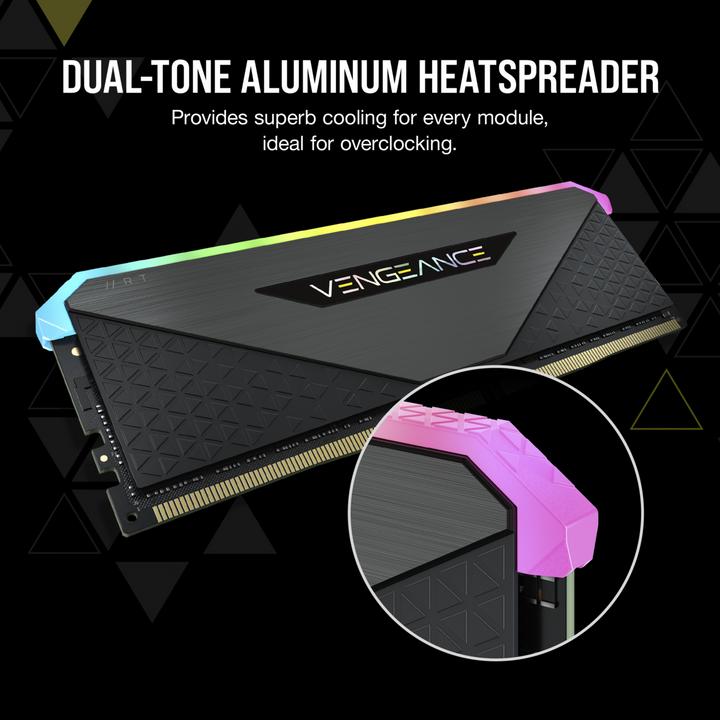 Produktbild Corsair Vengeance RGB RT (2 x 16GB, 3600 MHz, DDR4-RAM, DIMM)