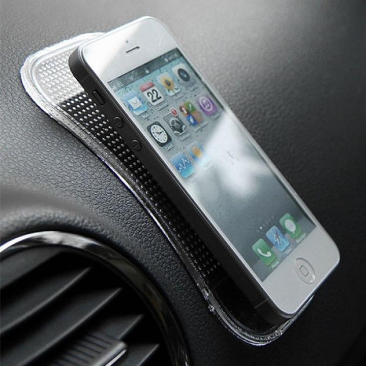 Produktbild BigBuy AUTO-HALTER Unterlage ANTI-RUTSCH PAD für Smartphone Handy etc. SCHWARZ