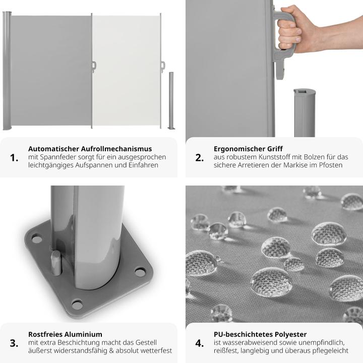 Actual product image tectake Side awning (3 m)