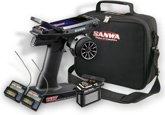 Actual product image Sanwa M17 special set with 2x RX-491 + PGS-XB II + bag