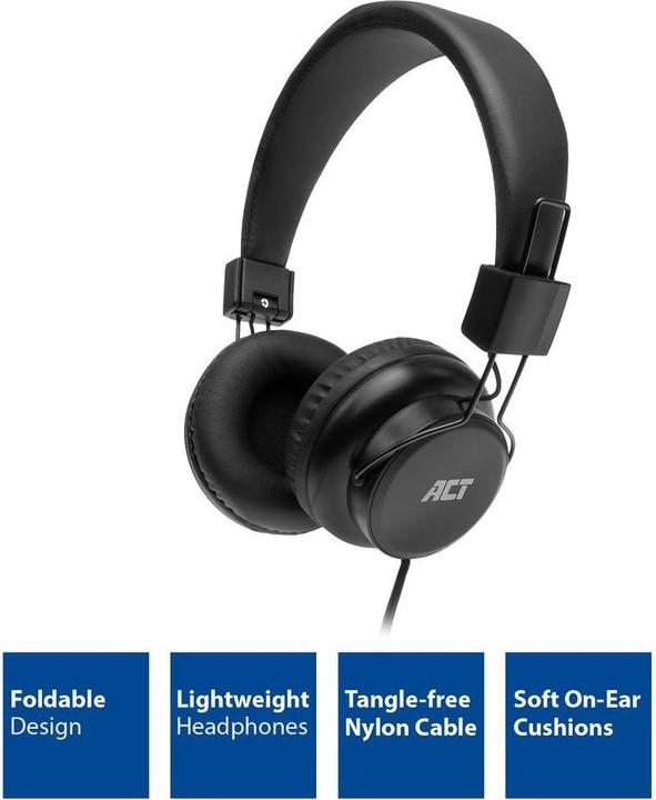 Produktbild Foldable stereo headphones with 3.5mm audio jack (Kabelgebunden)