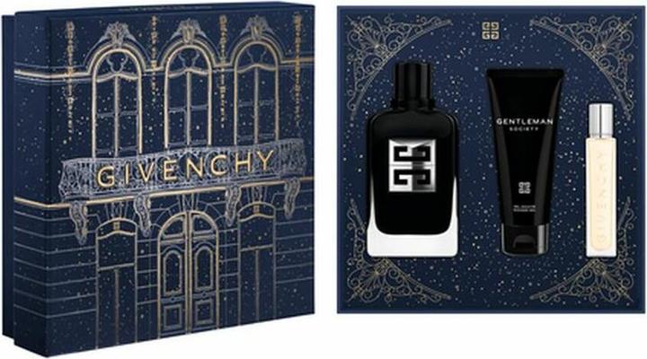 Produktbild Givenchy Weihnachtsbox Gentleman Society Silver 100ml Duschgel 75ml Reisespray 12.5ml (Manicure set)