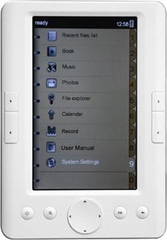 Produktbild Odys Media Book Scout, eBook Reader, 2 GB - Weiss (2 GB, Weiss, Schwarz)