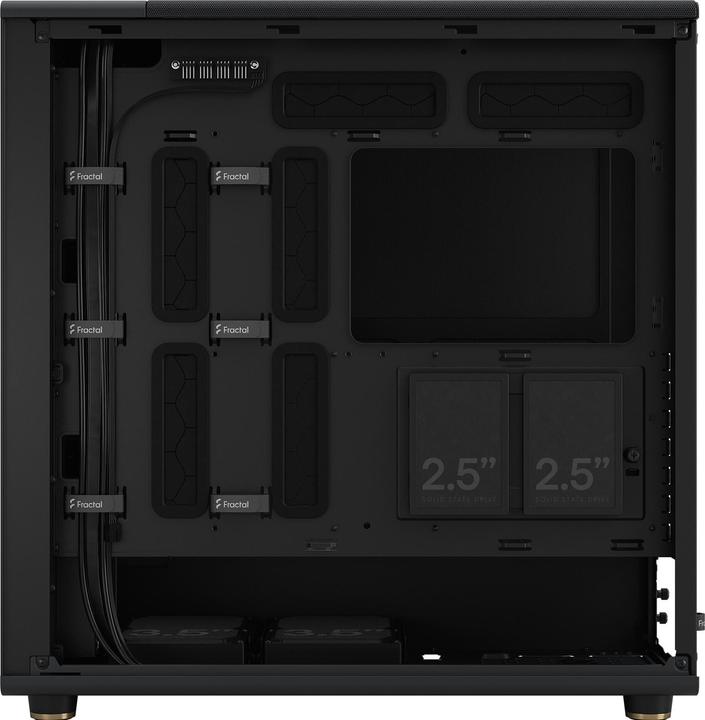 Actual product image Fractal Midi North XL RC Charcoal Black TG (ATX, Mini-ITX, E-ATX)