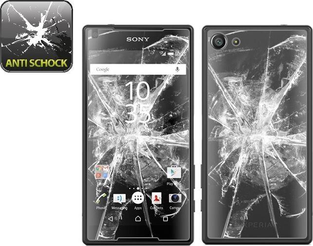 Actual product image Protectorking 4x Panzerfolie Anti-Shock HD Klar (4 Piece, Sony Xperia Z5 Compact)