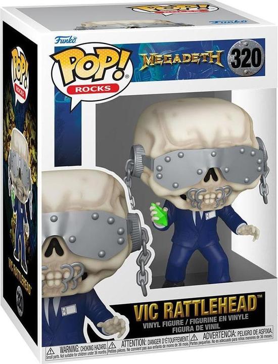 Actual product image Funko POP Megadeth Vic Rattlehead