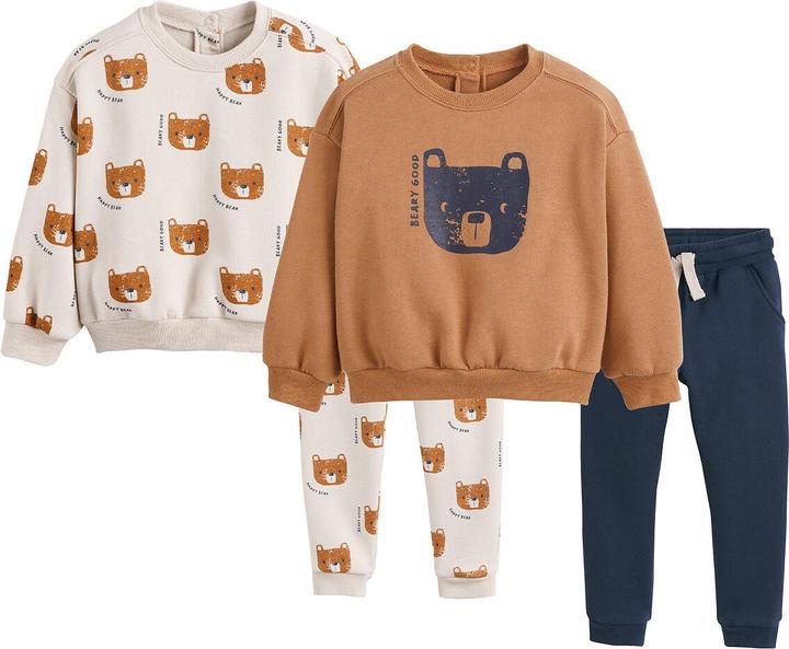 Actual product image La Redoute Collections 2-pack of 2-piece sweatware sets with bear (104)