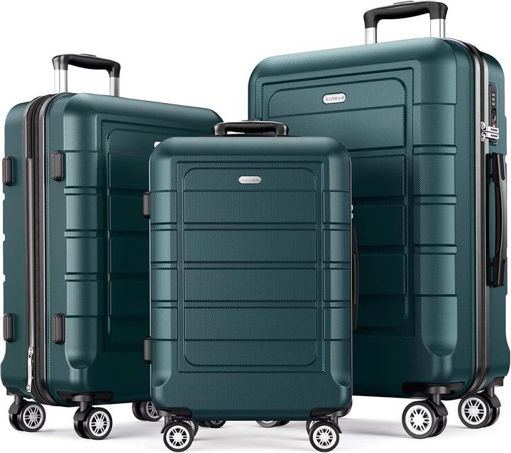 Immagine prodotto Showkoo 3-teiliges Kofferset mit TSA-Schloss (93 l, Bagaglio a mano (fino a 50 litri))